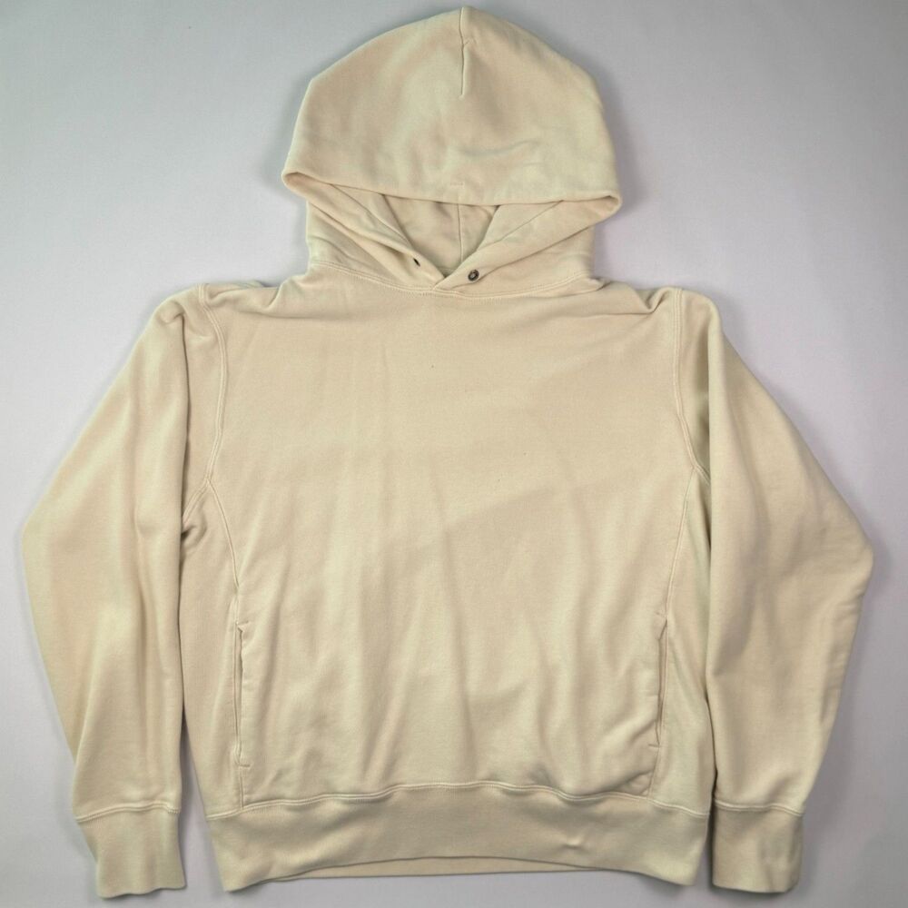 Uniqlo U Hoodie Large Off White Heavyweight Pullover French Terry